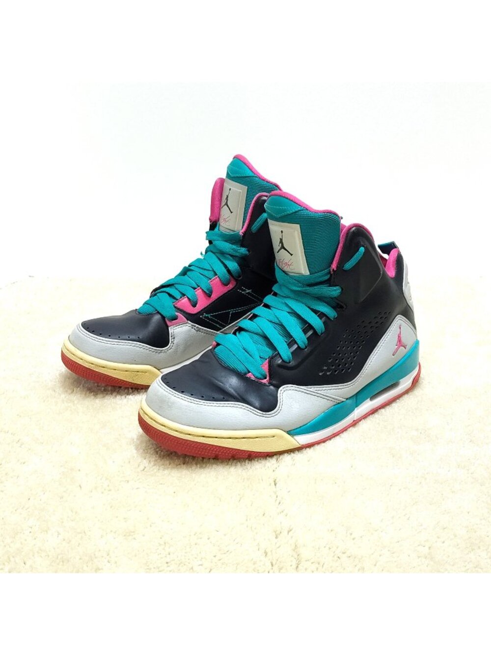 Air Jordan SC-3 Flight Basketball Shoes 629877-029 South Beach High Top Men's 8